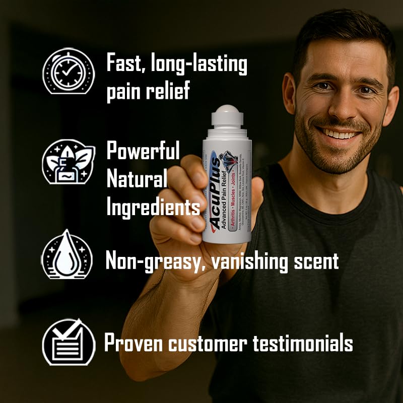 AcuPlus con mentol, aloe y árnica para cuidado suave.