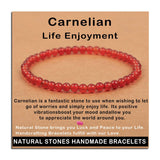 Pulsera AD Beads de cornalina 6 mm, estilo cómodo para uso diario.