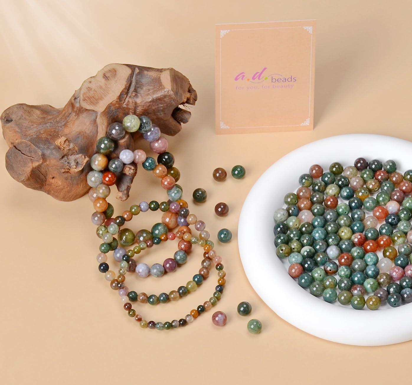 AD Beads lapislázuli, detalle que favorece claridad y sabiduría en el look.