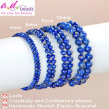 Pulsera AD Beads con amatista de 6mm para equilibrio interior.