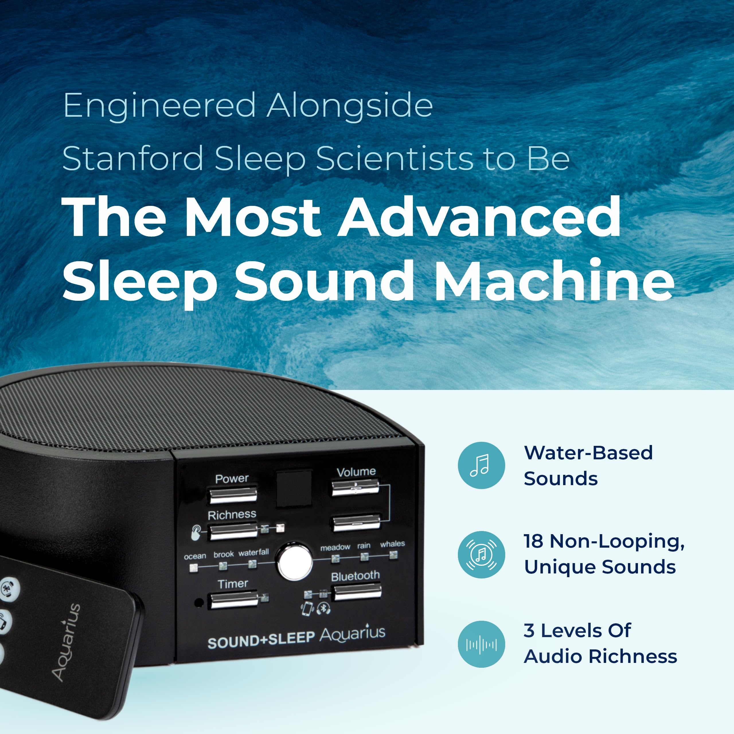 Aquarius de Adaptive Sound Technologies: altavoz potente para relajación nocturna