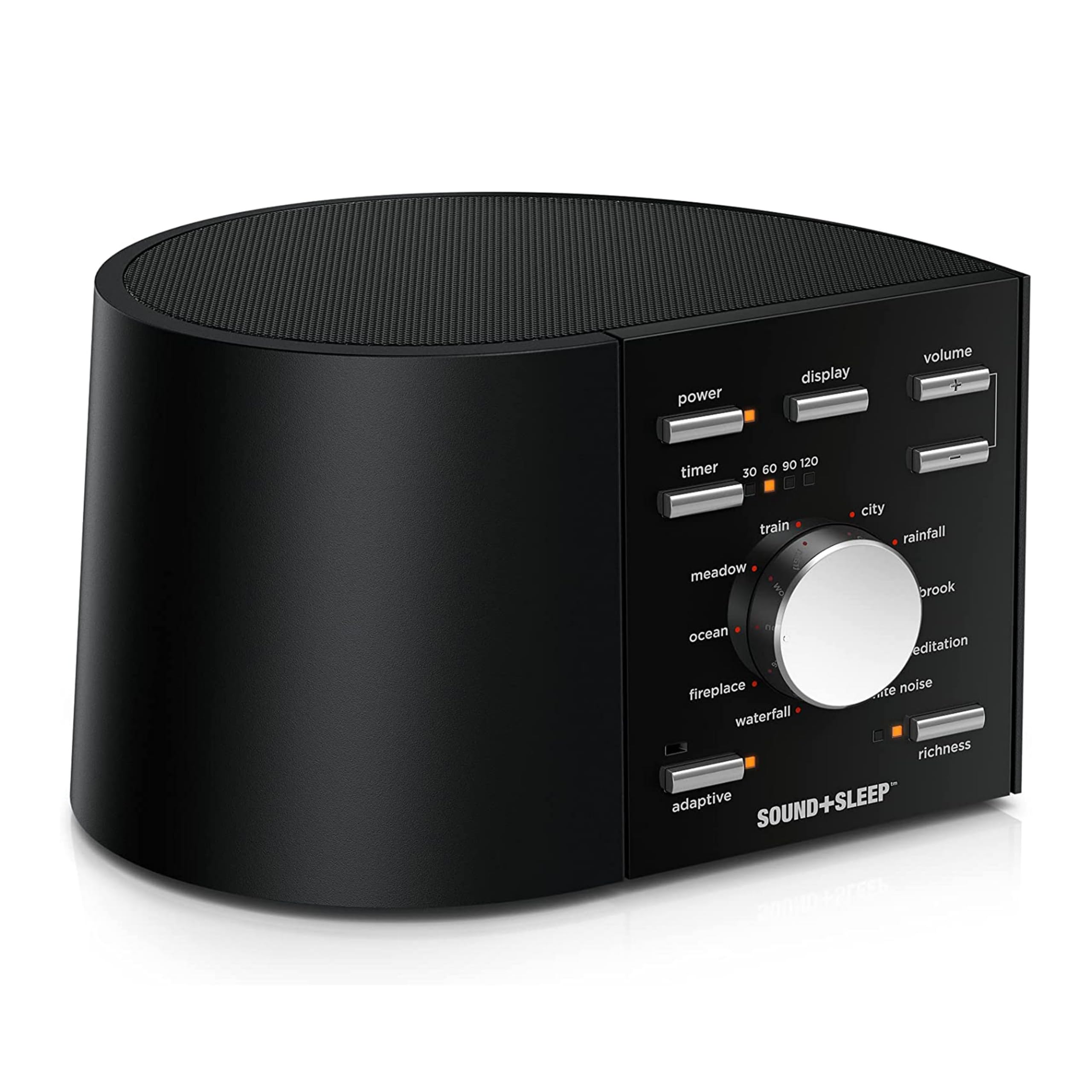 Sound+Sleep: panel de controles para ajustar volumen y sonidos con facilidad.