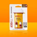 Addall Focus + Setas Memoria, etiqueta detallada que resalta ingredientes clave.