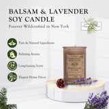 ADK Balsam y Lavanda llama suave iluminando espacios acogedores