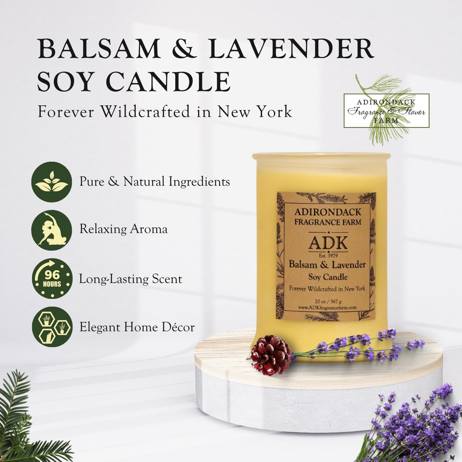 ADK Aromas Mandarina Menta Lavanda vela para ambiente