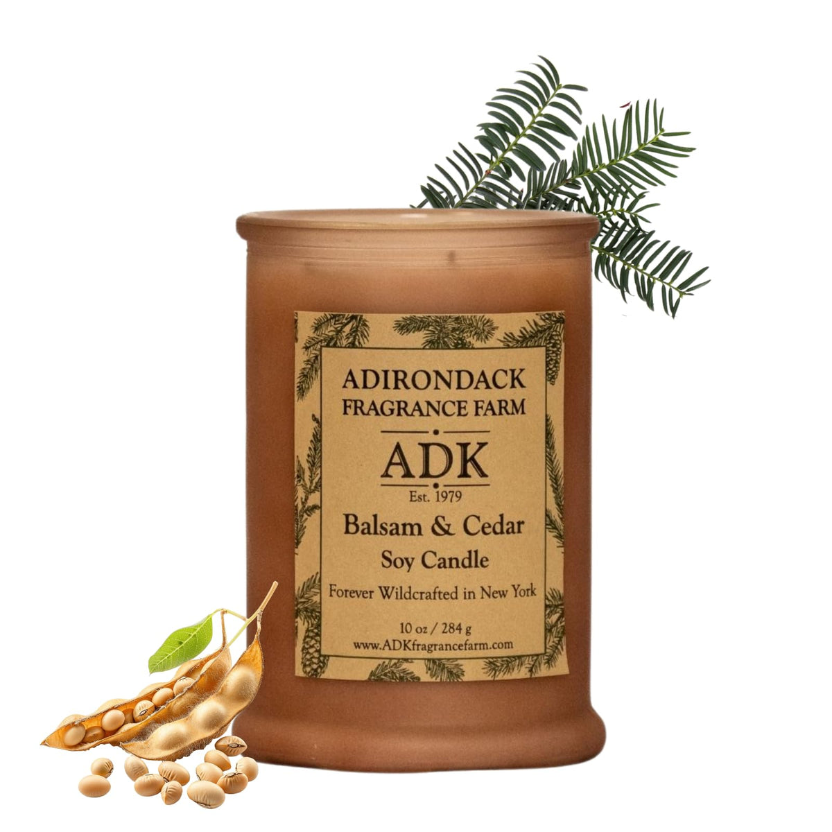 ADK Balsam & Cedar vela-encendida para relajación y ambiente cálido en casa