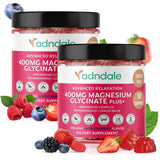 Envase de Adndale gomitas magnesio glycinato con ashwagandha para relajación