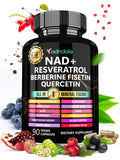 Botella de Adndale Liposomal NAD Resveratrol para apoyo diario de bienestar.