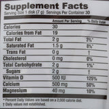 Adora Calcium Disk con vitamina D3 (250 UI) para la ingesta diaria.