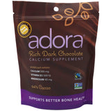 Adora calcio tabletas chocolate negro: experiencia sabrosa que aporta calcio y vitamina D3.