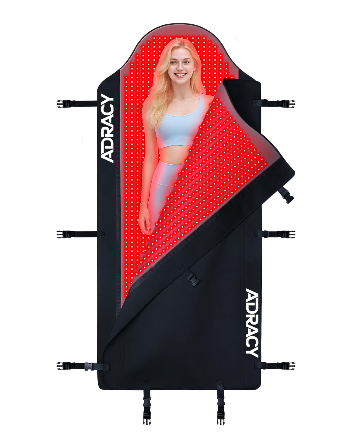 Adracy manta terapéutica de luz roja para cuerpo entero, cobertura amplia para uso en casa.