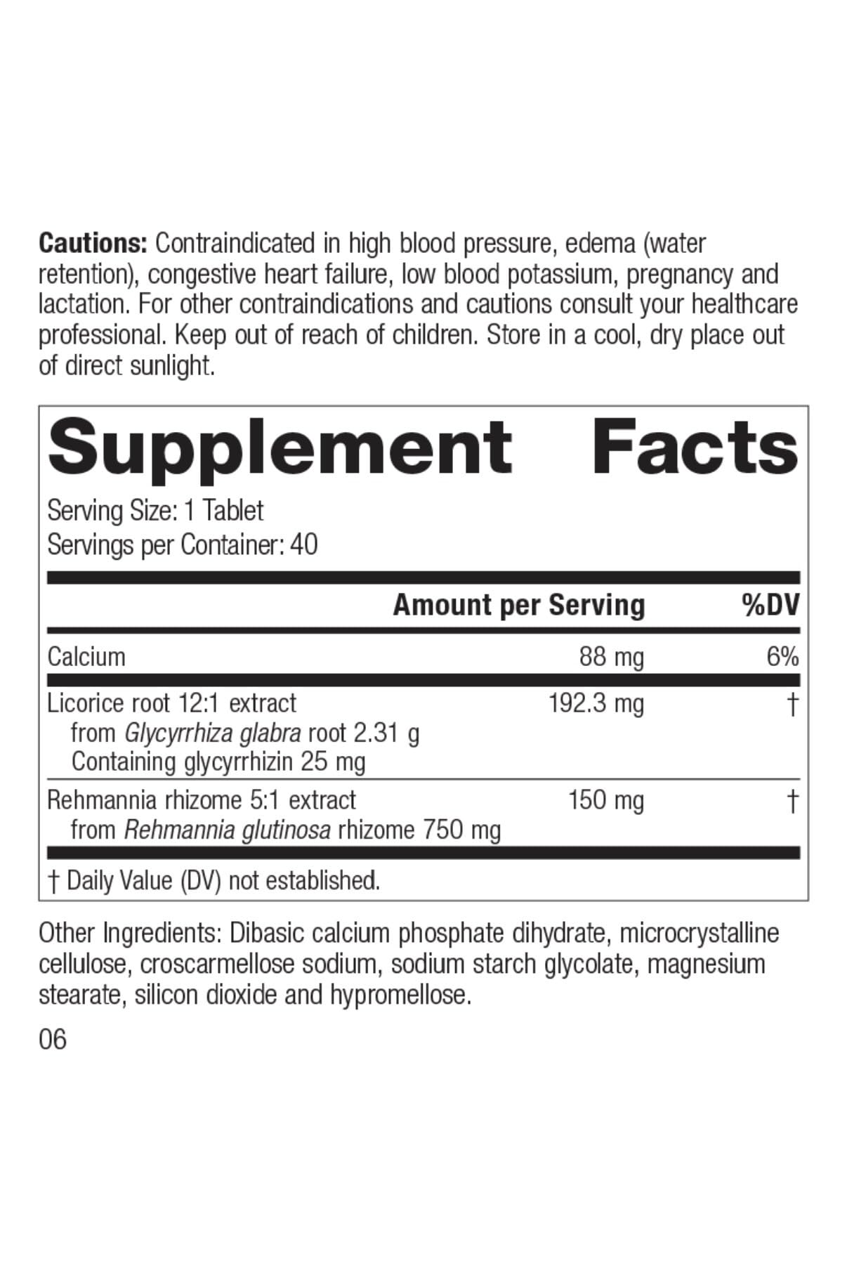 Adrenal Complex de Medi Herb, tabletas listas, útil para apoyar la resiliencia ante el ejercicio.