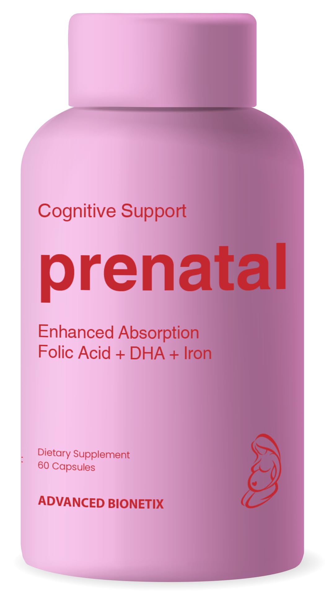 Advanced Bionetix Prenatal: cápsulas fáciles de tragar para nutrición diaria durante el embarazo