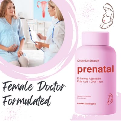 Advanced Bionetix Prenatal folato 5-MTHF natural para absorción potencial más alta