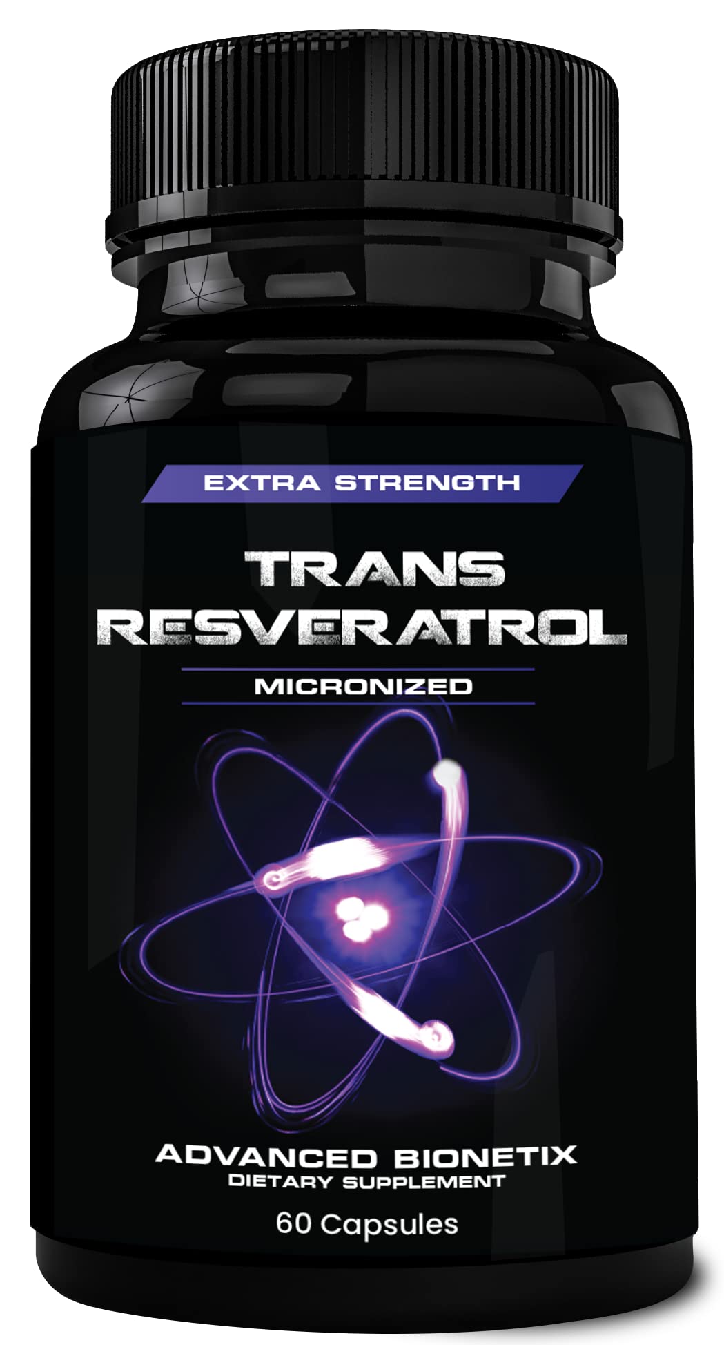 Advanced Bionetix Resveratrol – botella, posible apoyo a la salud cardiovascular.