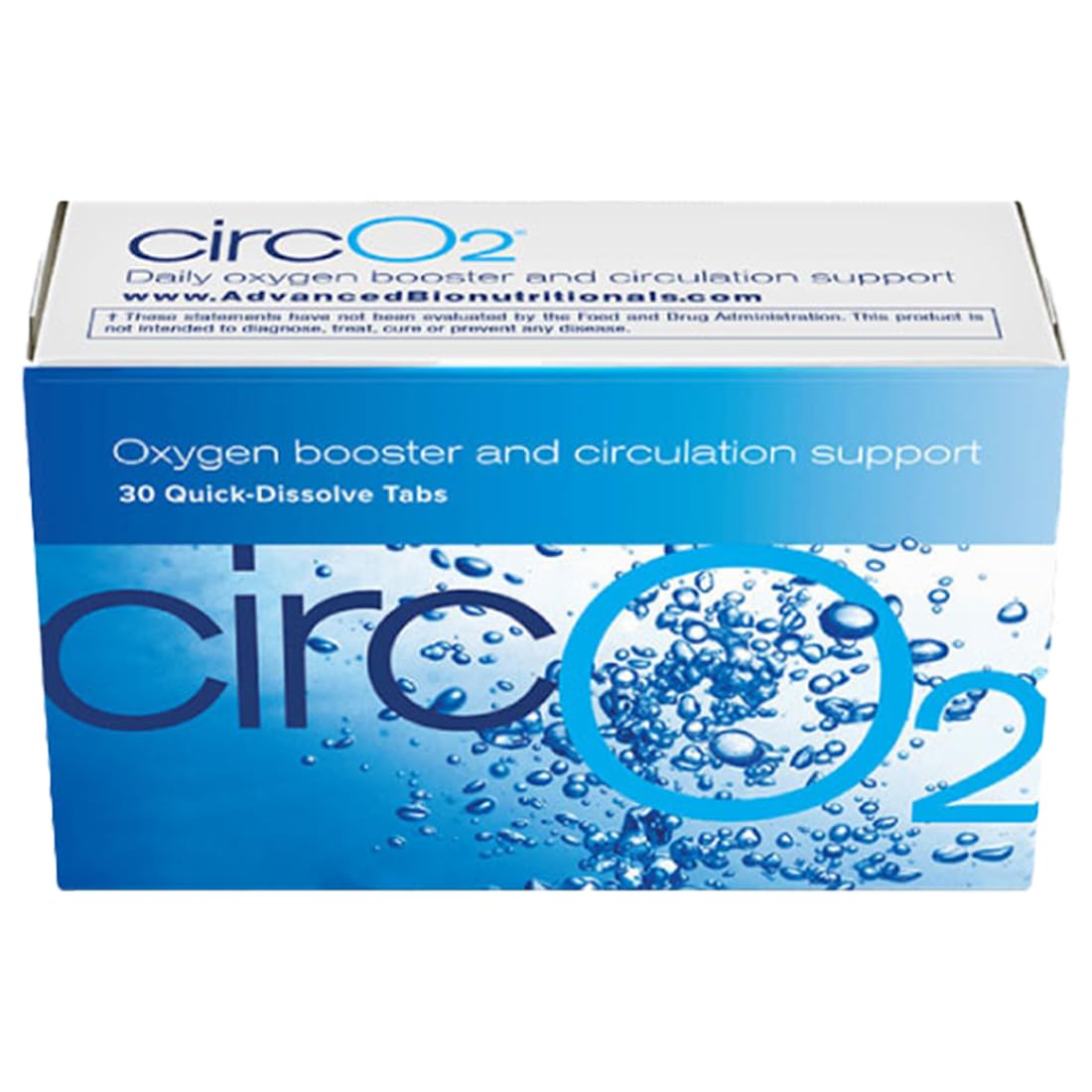 Advanced Bionutritionals Circ02: botella con pastillas para apoyar la producción de óxido nítrico