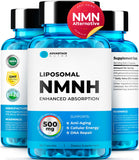 AdvantageNutra Liposomal NMNH 500 mg, botella para energía diaria y bienestar celular.