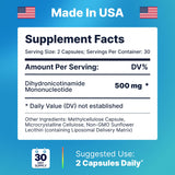 AdvantageNutra NMNH liposomal, libre de gluten y apto para veganos.
