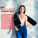 ADVARAYS cinturon-terapia-luz-infrarroja-850nm: aplicación en espalda para mayor penetración y confort.