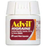 Advil 200 mg, caja de cápsulas para dolor de cabeza ocasional