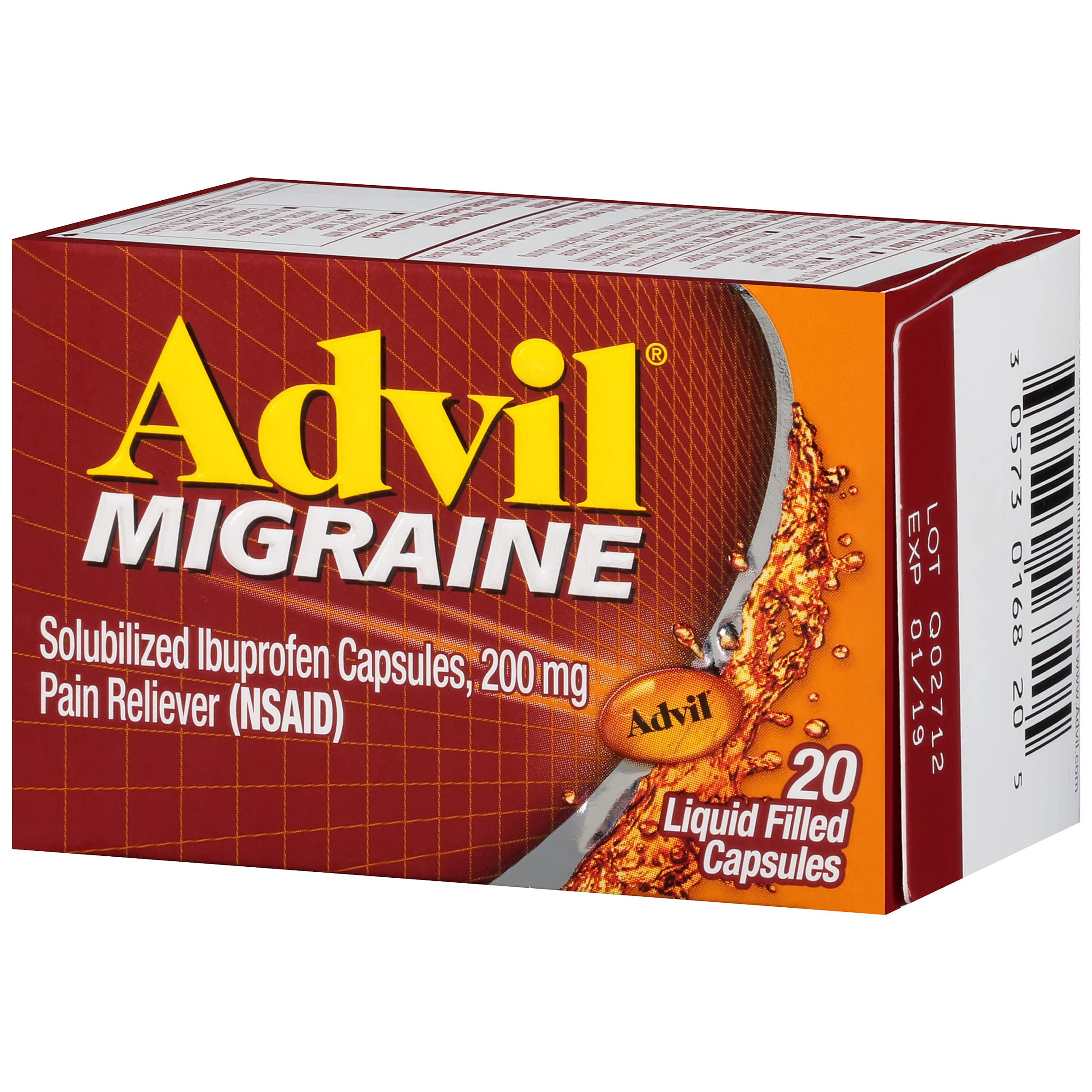 Advil 200 mg, cápsula de gel para dolor muscular suave