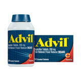 Advil con ibuprofeno 200 mg en botella para alivio del dolor