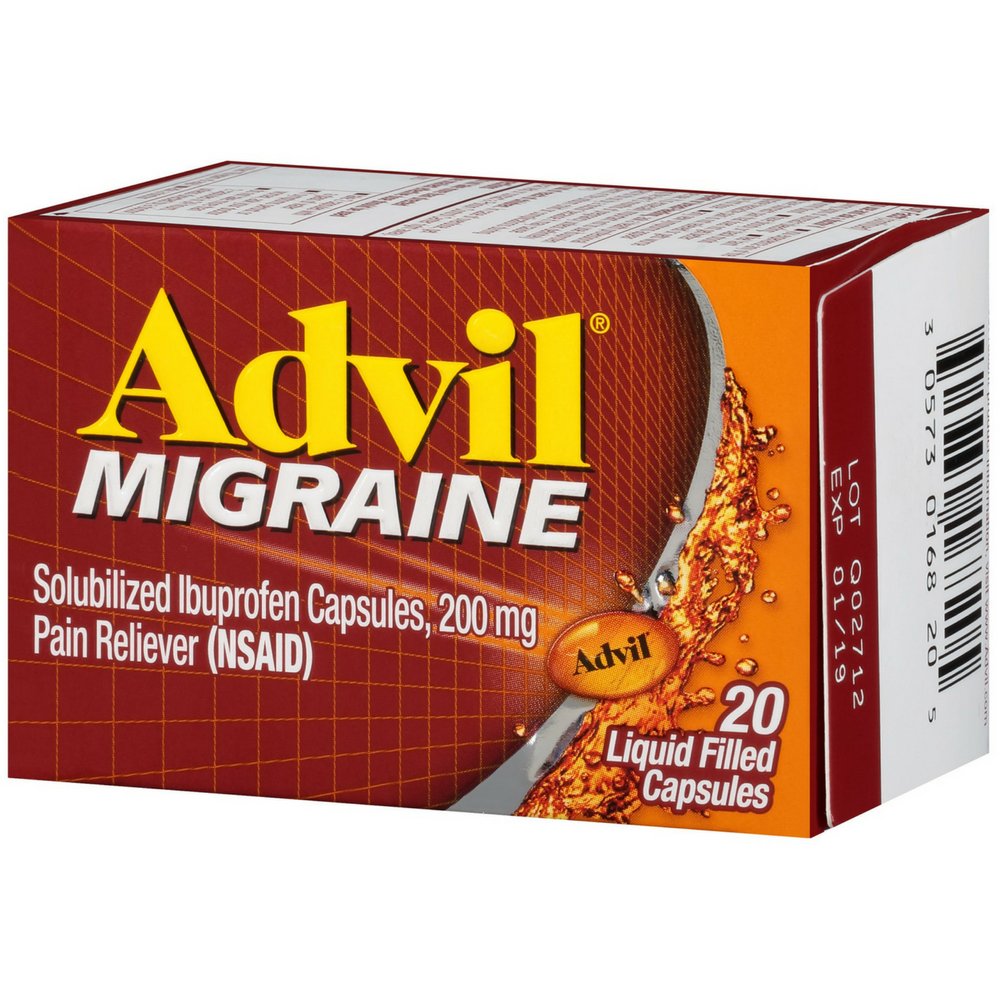 Advil Migraine: cápsulas líquidas de ibuprofeno 200 mg para migraña