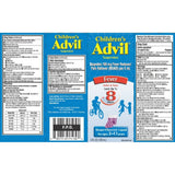Advil Niños suspensión sabor uva, muestra de dos botellas para fiebre y dolor