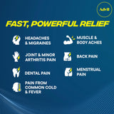 Advil, tabletas recubiertas para alivio del dolor e inflamación.