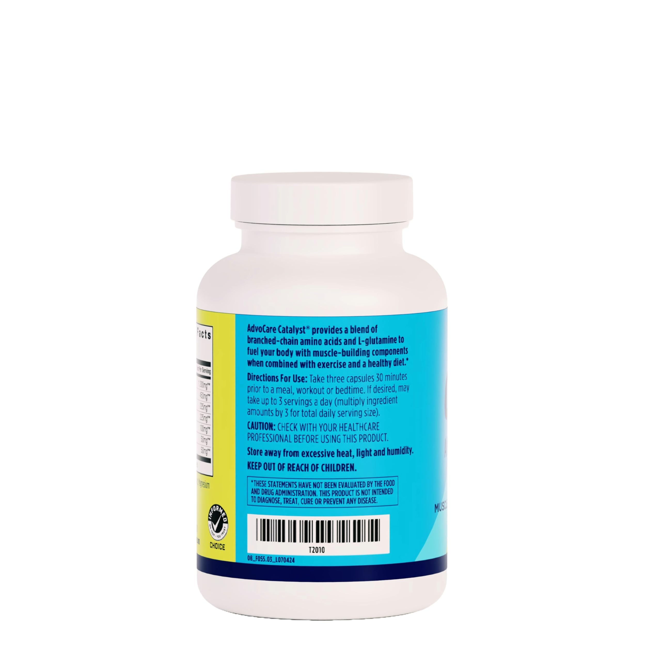 Etiqueta del producto AdvoCare Catalyst con uso claro y recomendaciones