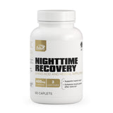 AdvoCare Nighttime Recovery: botella inclinada que sugiere recuperación muscular nocturna y uso antes de dormir
