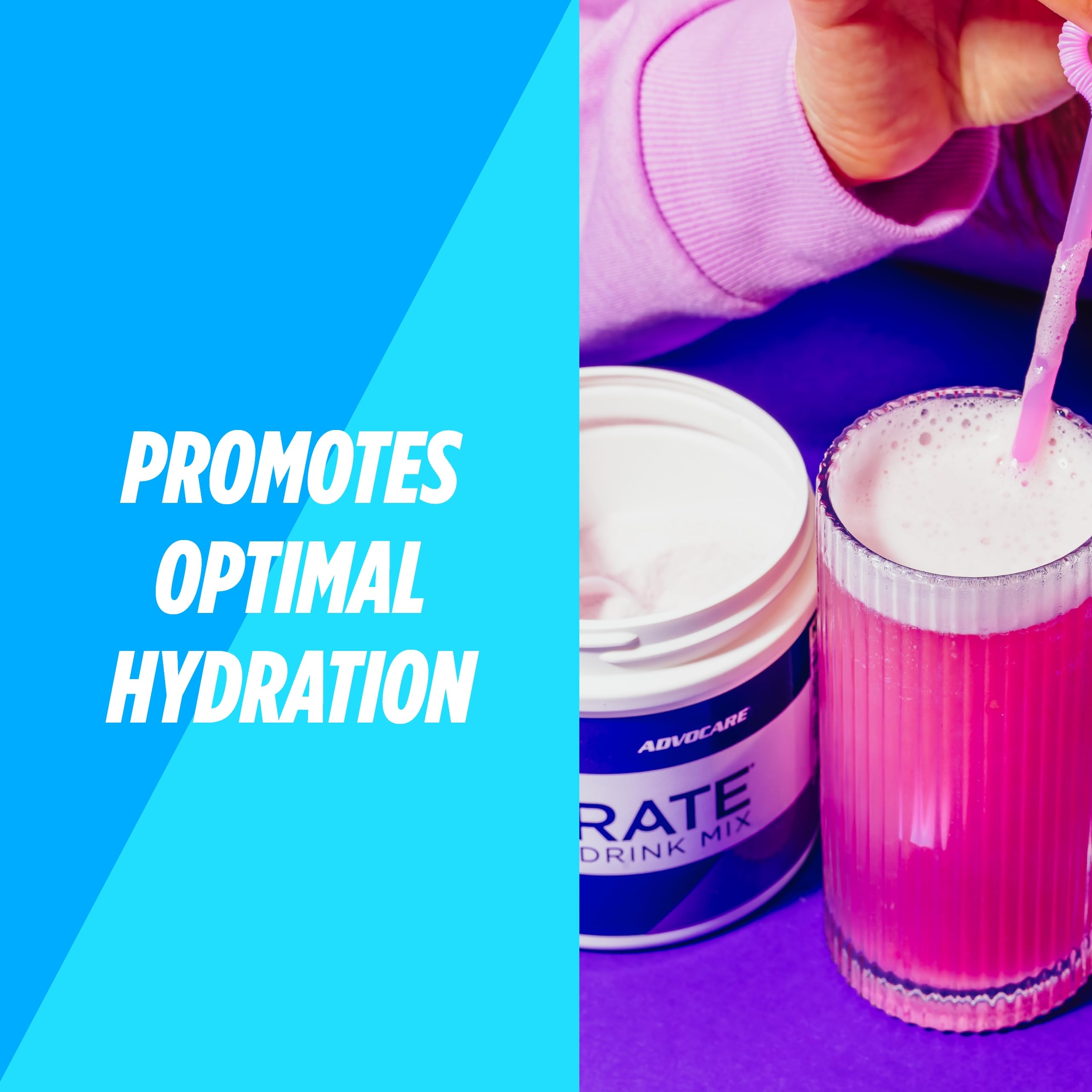 AdvoCare Rehydrate bote uva ideal para mochilas y salidas