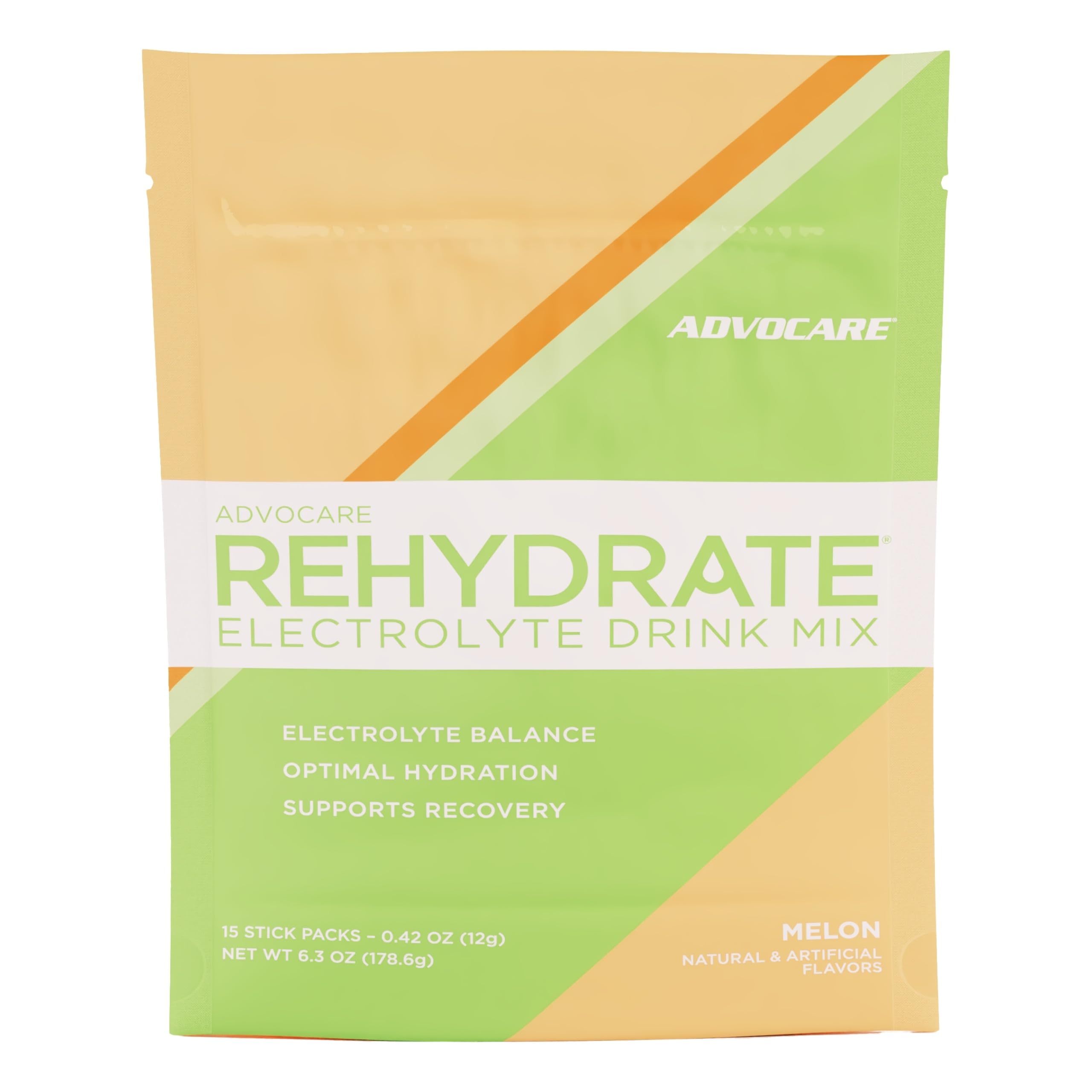 AdvoCare Rehydrate palito melón, hidratación rápida para entrenamientos