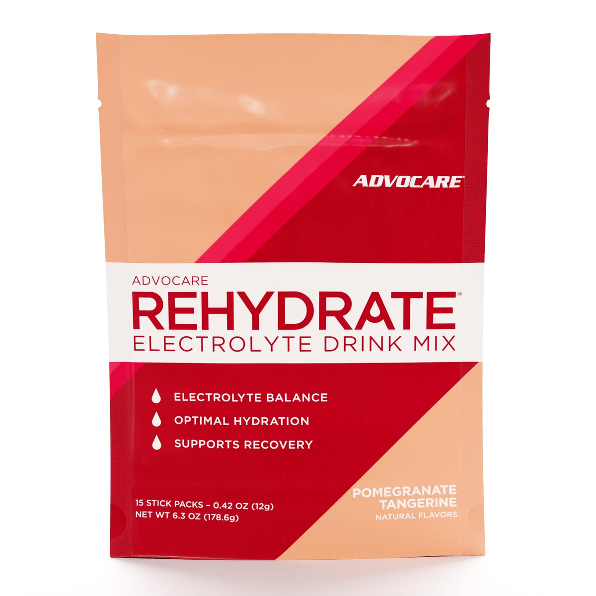 AdvoCare Rehydrate polvo de electrolitos en bote para hidratación rápida