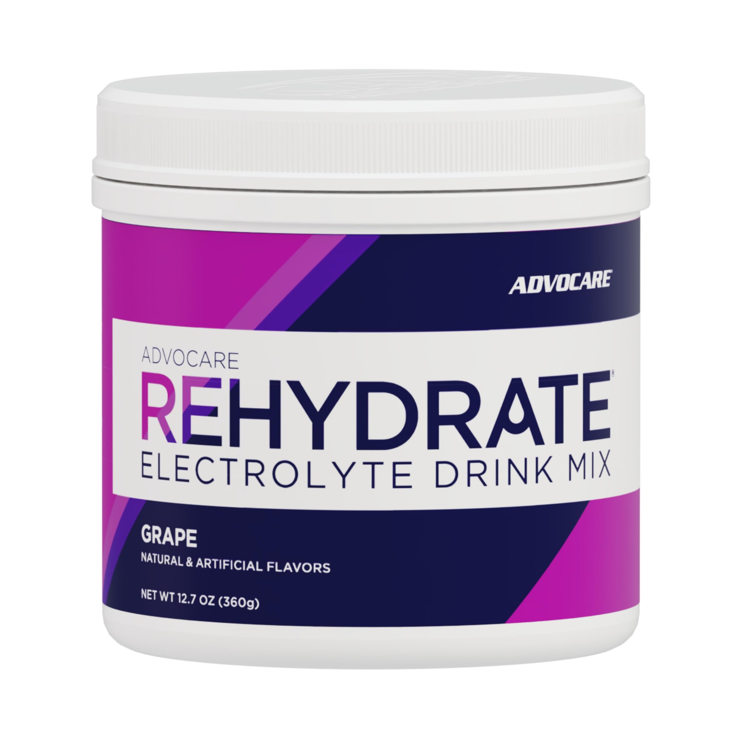 AdvoCare Rehydrate polvo sabor uva para hidratación rápida durante entrenamientos