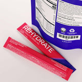 AdvoCare Rehydrate, vaso con bebida, sabor suave para hidratación diaria.