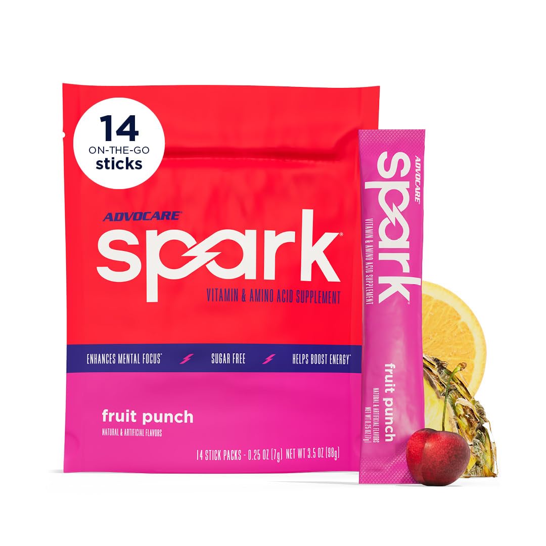 AdvoCare Spark bebida energizante Fruta Punch para energía sostenida sin azúcar