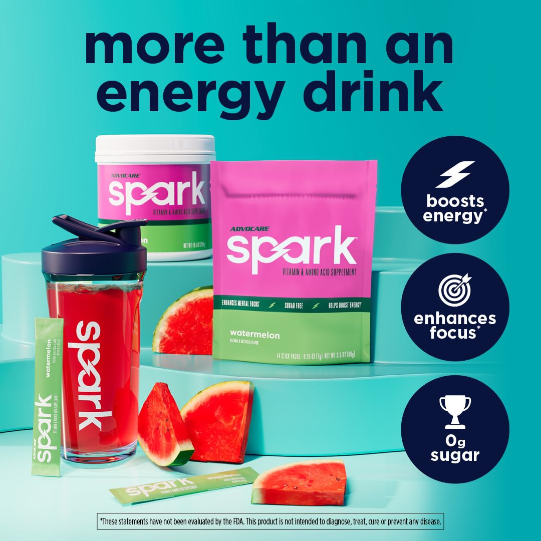 AdvoCare Spark se disuelve en agua para bebida energizante