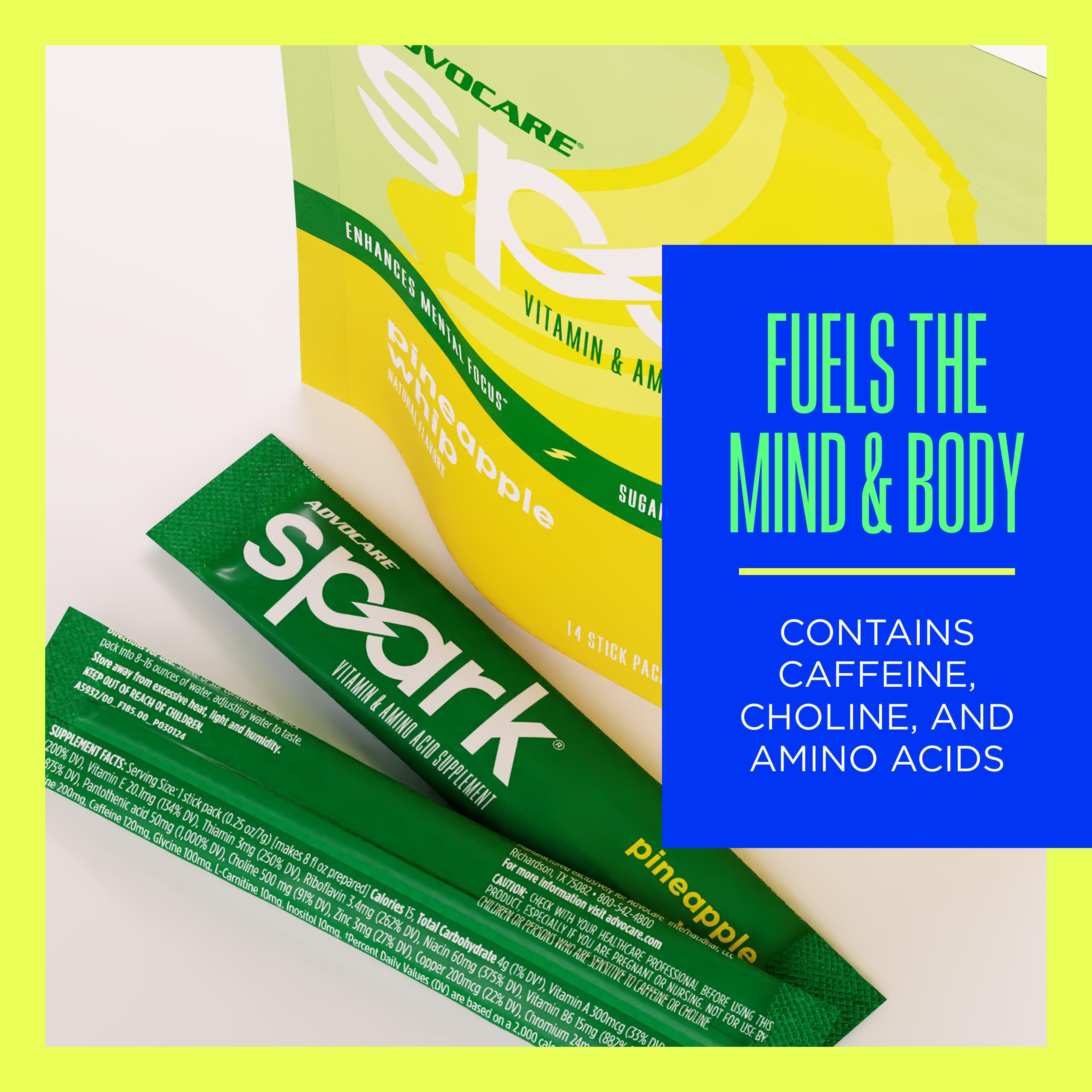 AdvoCare Spark disolviéndose en vaso con agua