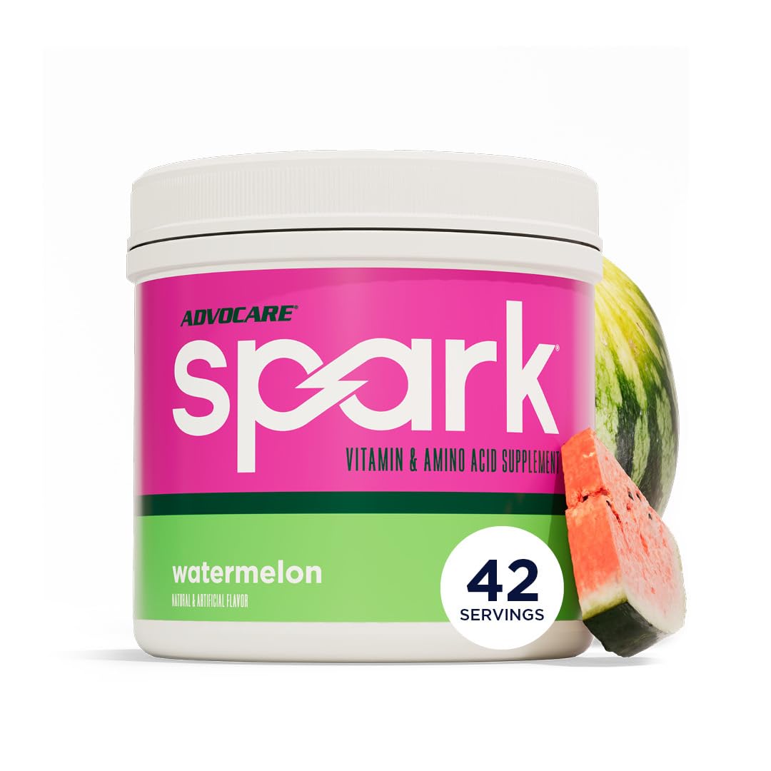AdvoCare Spark en envase compacto, ideal para empezar el día en cualquier lugar.