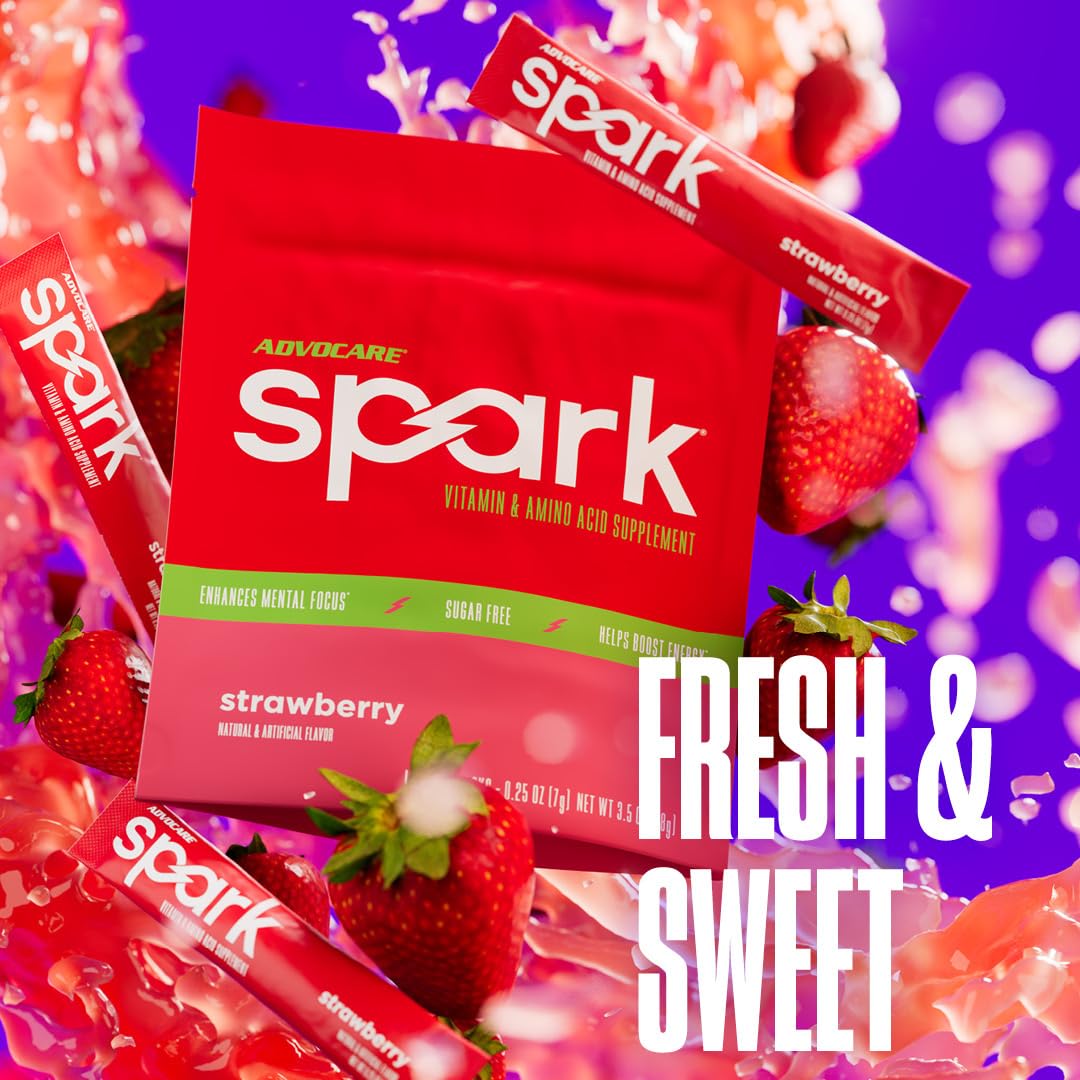 AdvoCare Spark, etiqueta clara de ingredientes y vitaminas para apoyo diario