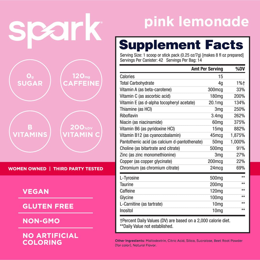 AdvoCare Spark, mezcla en agua para energía sostenida en estudio o trabajo