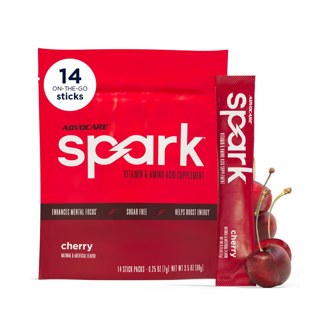 AdvoCare Spark: paquetes-cereza para energía sostenida y enfoque.
