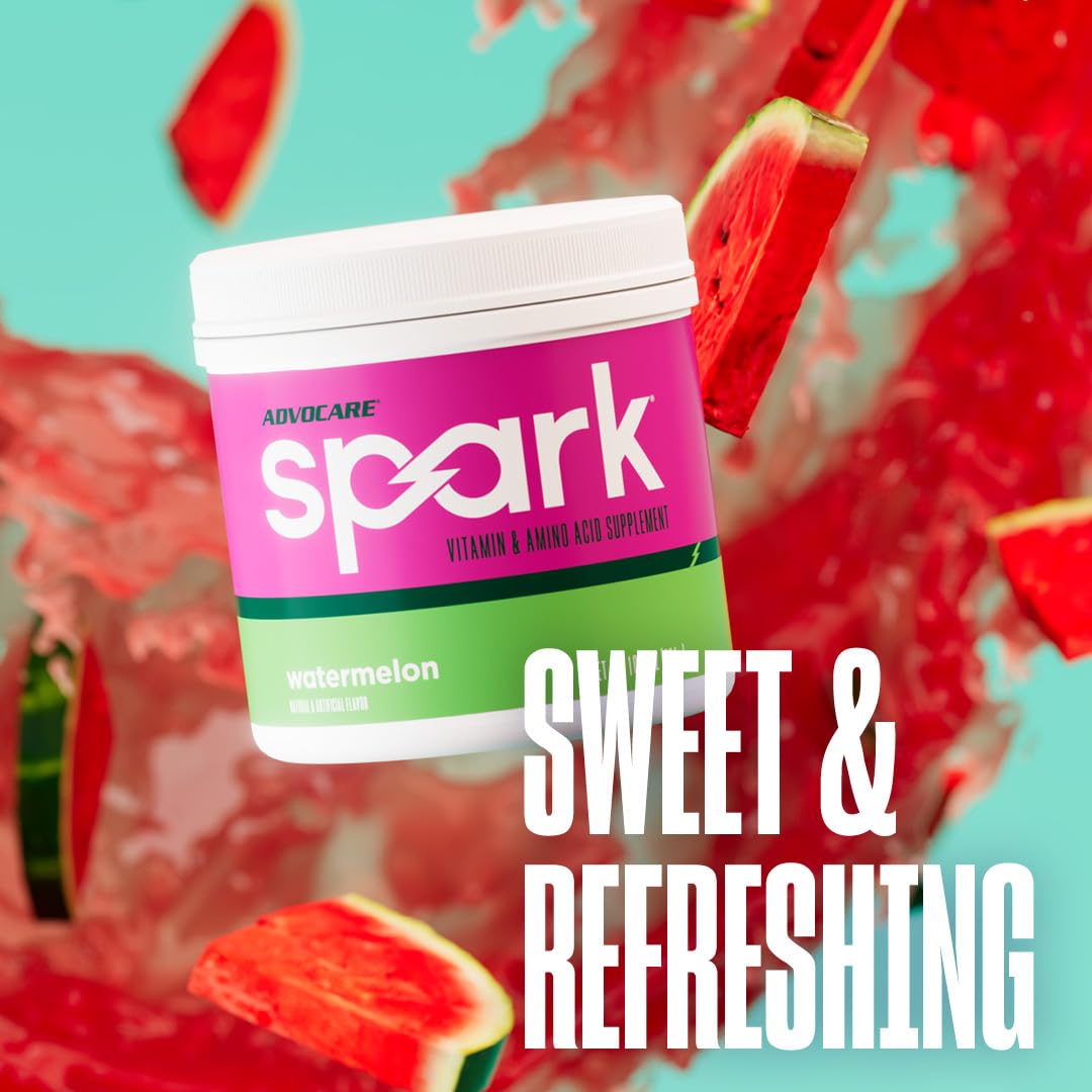 AdvoCare Spark sabor sandía, refrescante y sin azúcar para cualquier momento.