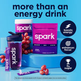 AdvoCare Spark: sabor uva para estudio o entrenamiento.