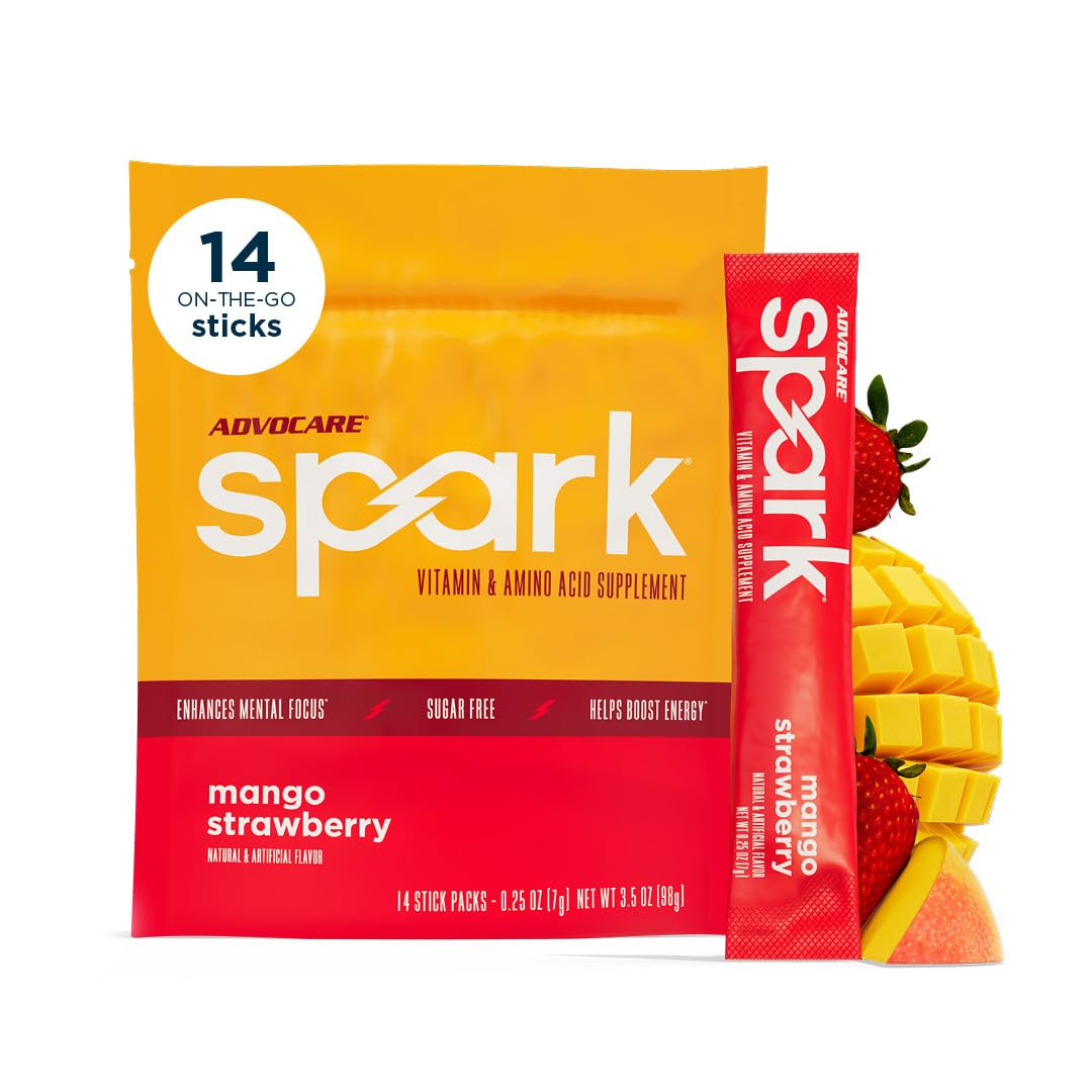 AdvoCare Spark stick energia mango fresa: energia sostenida para la mañana activa