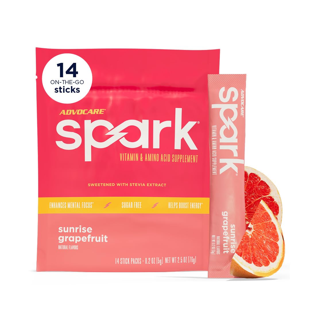 AdvoCare Spark stick energizante con cafeína para energía sostenida.