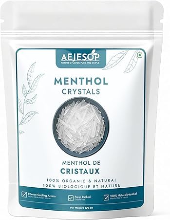 AEJESOP cristales de mentol: aroma fresco para aromaterapia y respiración suave