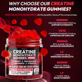 AEQNJV gominolas de creatina monohidrato con textura suave para recuperación muscular.