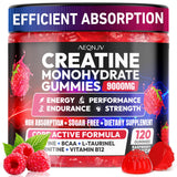 AEQNJV envase de gomitas creatina monohidrato para rendimiento y energía durante entrenos.